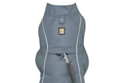 Ruffwear - Overcoat Utility Dog Jacket - Slate Blue -Ruffwear 05204 overcoat slate blue leash portal web 640x 1