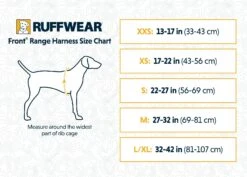 Ruffwear Front Range™ Harness - Tumalo Teal 11 Ruffwear Front Range™ Harness - Tumalo Teal -Ruffwear jpeg 30502 front range harness sizing chart horizontal 2