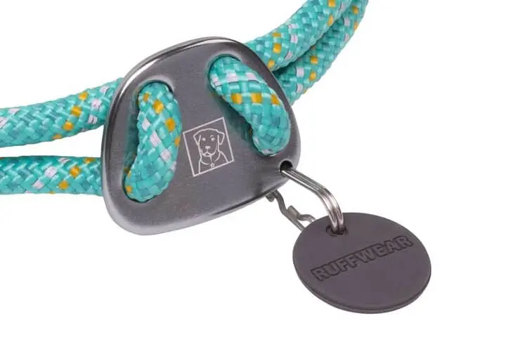 Ruffwear Knot-a-Collar Rope Dog Collar Aurora Teal 2 Ruffwear Knot-a-Collar Rope Dog Collar Aurora Teal - Image 2