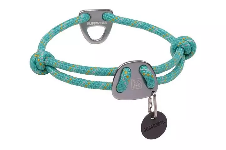 Ruffwear Knot-a-Collar Rope Dog Collar Aurora Teal 1 Ruffwear Knot-a-Collar Rope Dog Collar Aurora Teal