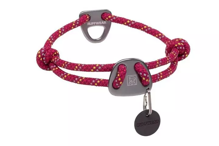 Ruffwear Knot-a-Collar Rope Dog Collar Hibiscus Pink 1 Ruffwear Knot-a-Collar Rope Dog Collar Hibiscus Pink