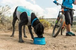 Ruffwear - Jet Stream™ Dog Cooling Vest - Blue Lagoon -Ruffwear web 0545 jet stream blue lagoon badlands mountain biking 04